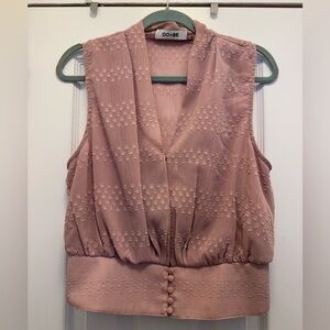 DO+BE Women's Blush Textured Sleeveless Blouse